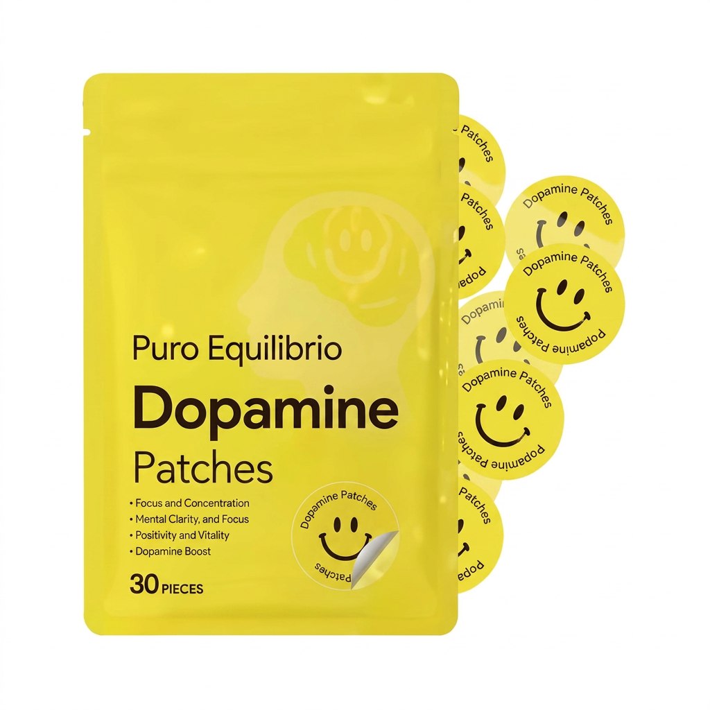 Parches de dopamina natural Puro Equilibrio — envase con 30 parches