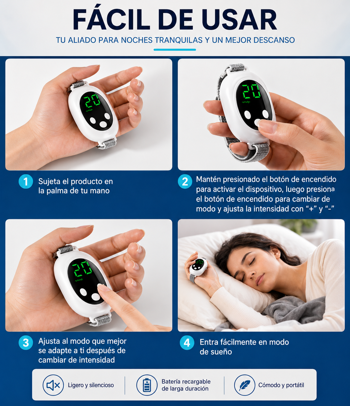 Cómo usar el dispositivo EMS en 4 pasos